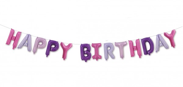 Folieballongset Dahlia Happy Birthday 40cm 3