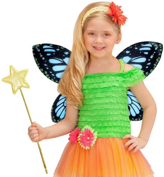 Skrzydła wróżki motyla niebieskie dla dzieci