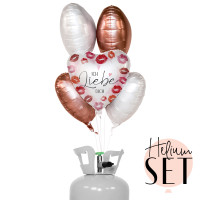 Vorschau: Full of Kisses Ballonbouquet-Set mit Heliumbehälter