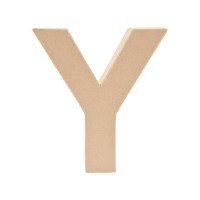 Voorvertoning: Letter Y van papier-maché 17,5 cm