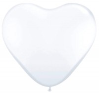 8 balonów serce białe 30 cm
