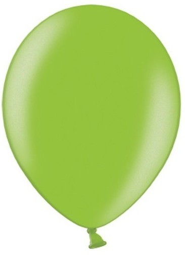 10 party star metallic balloons apple green 30cm