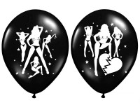 Vorschau: 6 heiße Ballons schwarz-weiß 30cm