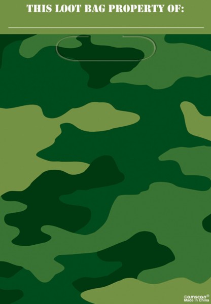 Camouflage Geschenktüte 23x16,5cm