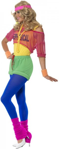 Sportief kleurrijk aerobicskostuum 2