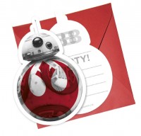 6 Star Wars Last Jedi Einladungskarten