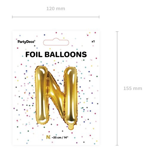 Folienballon N gold 35cm 4