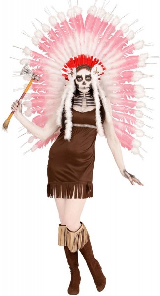 Chief feather headdress white-pink 4