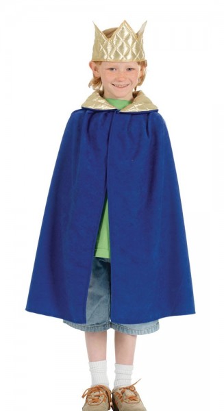 Blauwe koninklijke mantel voor kinderen