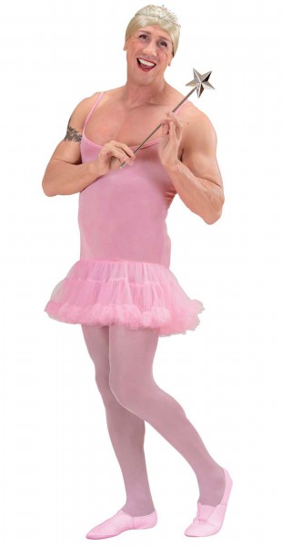 Costume da ballerina rosa da uomo 4