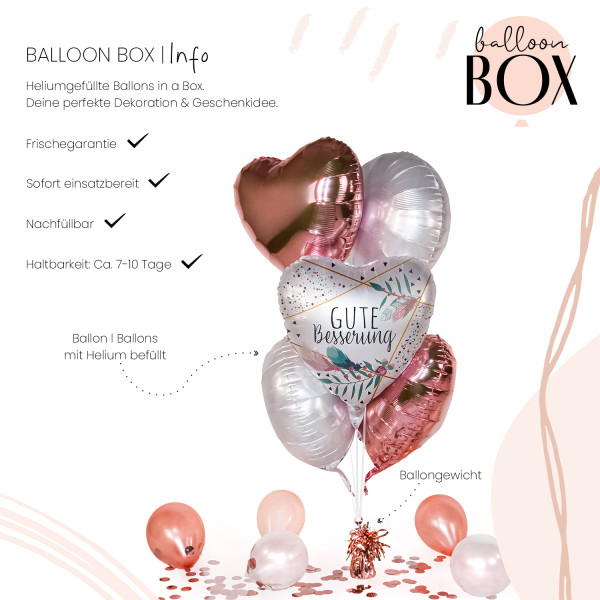 Heliumballon in der Box Gute Besserung Boho 3