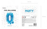 Aperçu: Ballon aluminium Q bleu azur 35cm