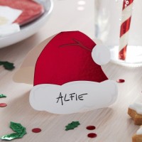 Preview: 10 Santas Cottage Hats Place Cards