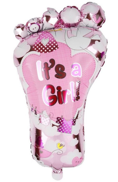 Patterned foil balloon foot Its a Girl