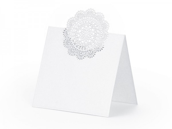 10 place cards with rosette ornament 6.3 x 6cm 2