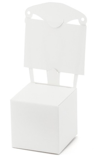 10 Tischkarten Stuhl Weiß