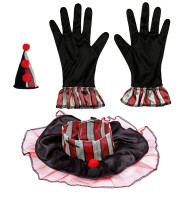 Preview: Harlequin set 3 pieces black-red