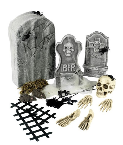 Cemetery set dark gray 24 pieces