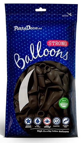 100 Partystar metallic Ballons braun 27cm 2