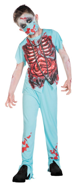 Blutiges Zombie Arzt Kostüm für Kinder