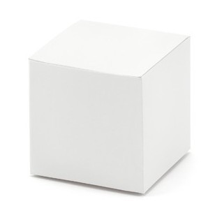 10 scatolette regalo bianche 5 x 5 cm