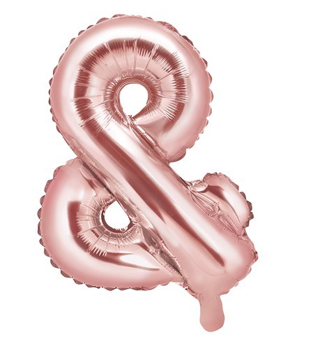 Palloncino segno & rosa metallico 35cm