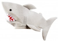 Vista previa: Sombrero gris gran tiburón blanco