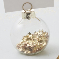 Preview: 6 Golden Metallic Spell Ball Place Card Holders