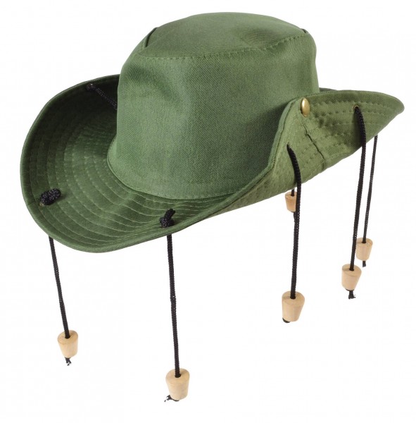 Outback hoed groen met kurk