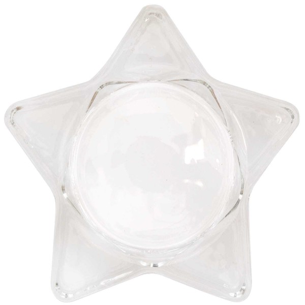 Glass star tealight holder
