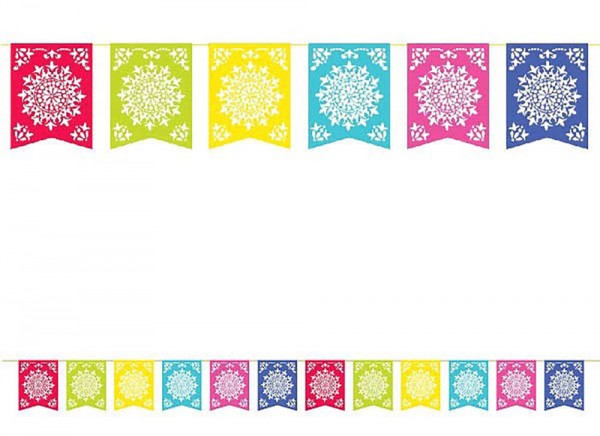 Mexican paper garland colored 3.6m