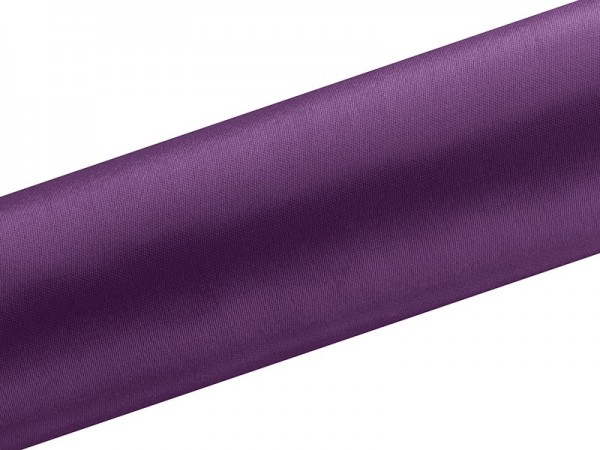 Satin fabric Eloise dark purple 9m x 16cm