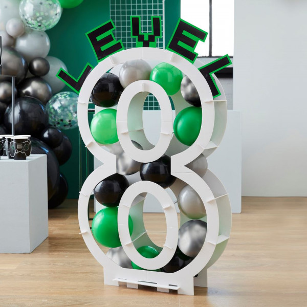 Conjunto de decoración de globos de nivel de juego