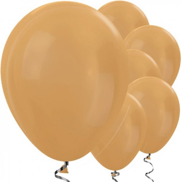 50 globos metálicos dorados Jive 30cm