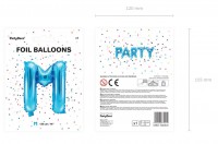 Voorvertoning: Folieballon M azuurblauw 35cm