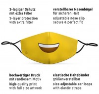 Preview: Smiley mouth nose mask for adults