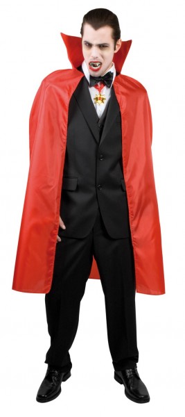 Vampire red cape with stand-up collar