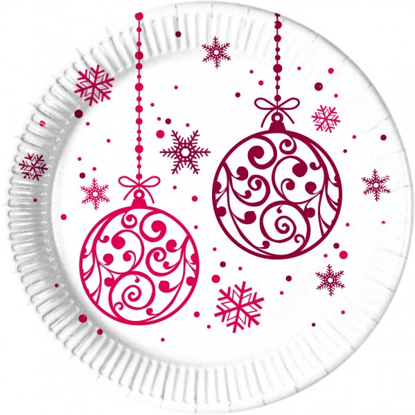 8 Christmas miracles paper plates 23cm