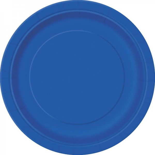 8 platos Vera azul royal 23cm