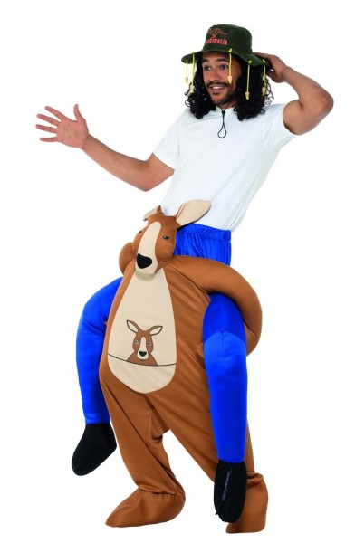 Grappig kangoeroe-piggyback-kostuum 2