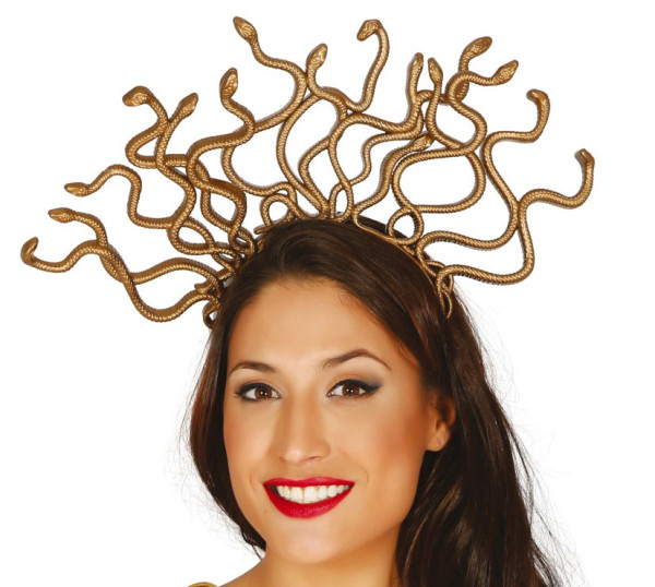 Medusa headband with snakes gold