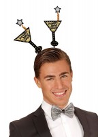 Oversigt: Nytårs hovedbøjle med martini briller guld