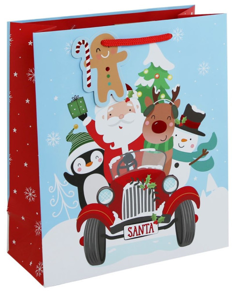 Santa & Friends Geschenktüte M 21,5 x 25,5cm