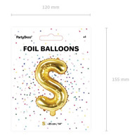 Widok: Balon foliowy S złoty 35cm