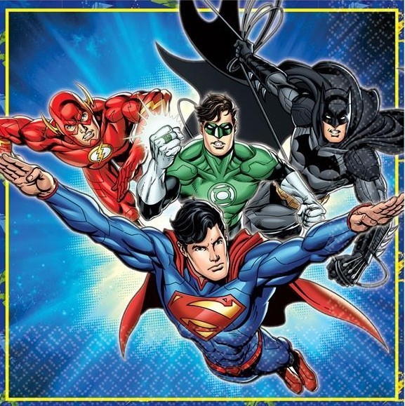 16 Serviettes Justice League Heroes 33cm