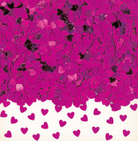 Liefdesgeluk hart Strooidecoratie roze metallic 14g