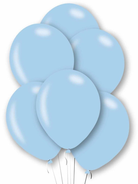 10 babypuderblå ballonger 27,5 cm