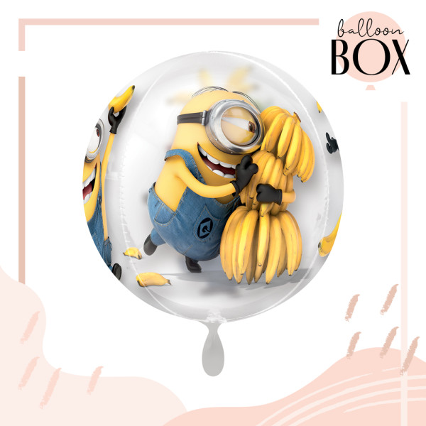 Heliumballon in der Box 3-teiliges Set Minions