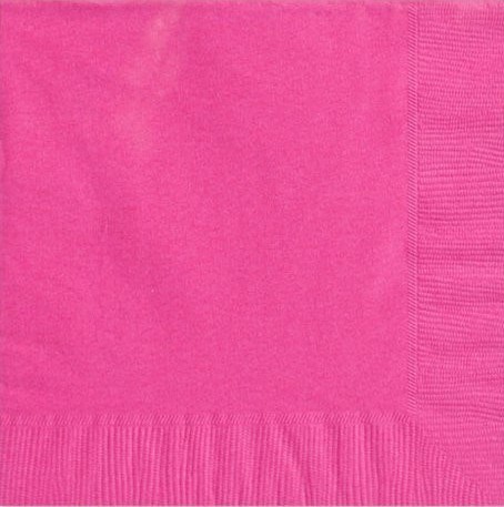 125 serviettes roses Basel 25cm