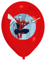 6 Spiderman In Action ballonnen 27,5 cm